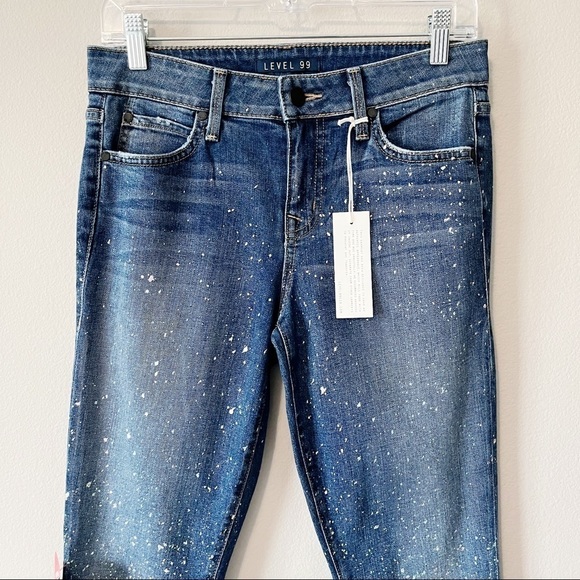 Level 99 for Evereve Amber Slouchy Skinny Jeans Galaxy Splatter Print Size 26 - Picture 6 of 14